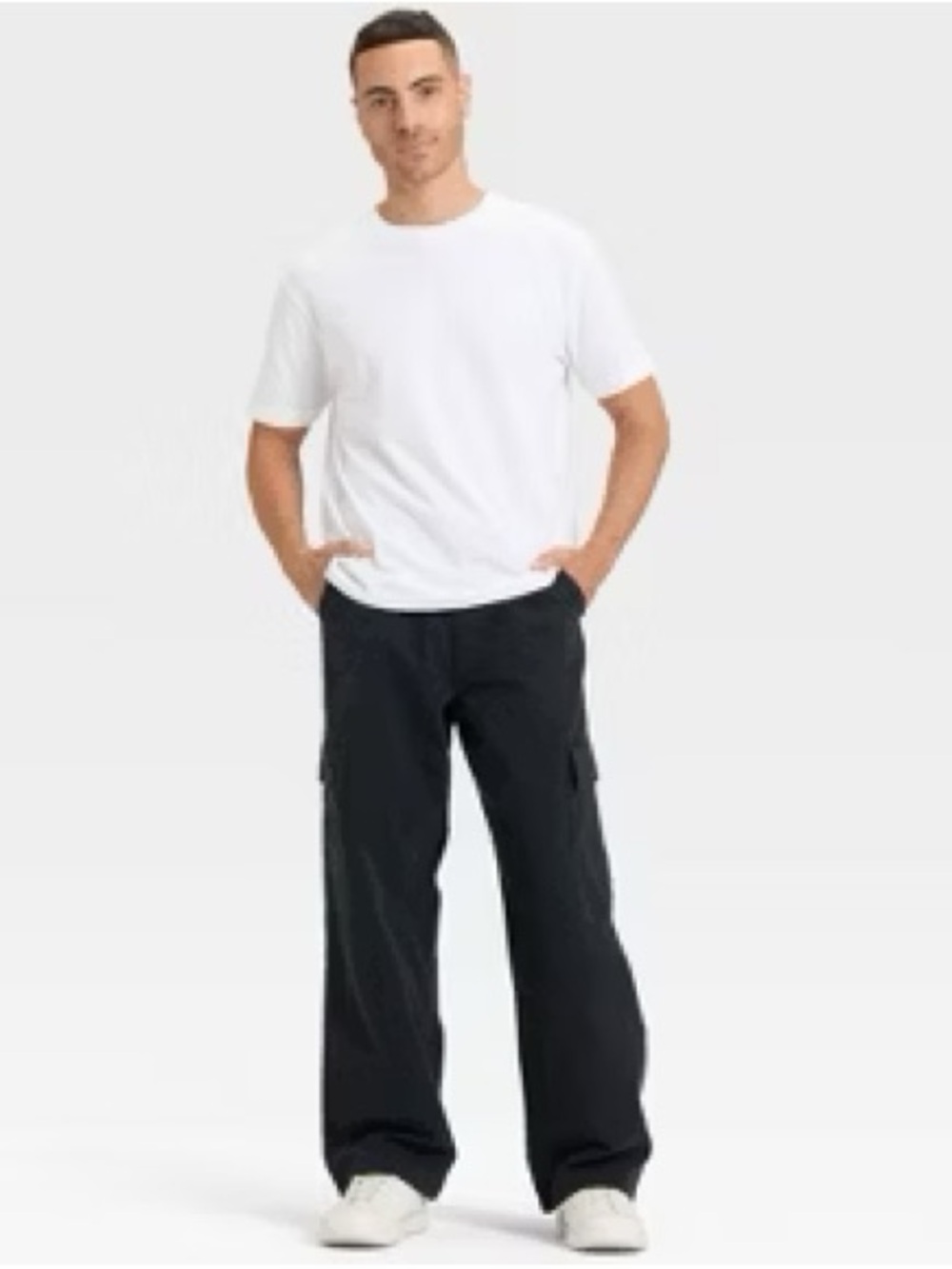 Original Use Black Cargo Pants with Side Pockets